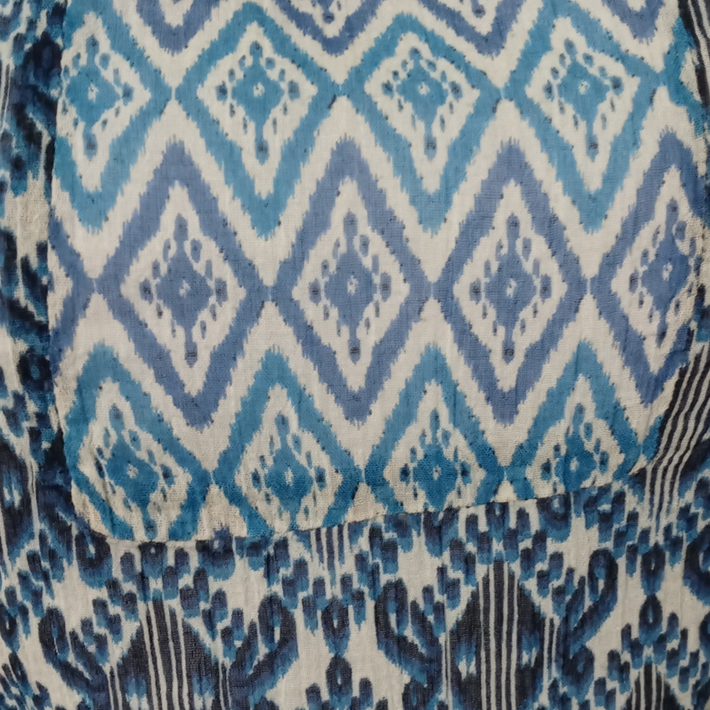 Lucky Brand Blouse Blue White‎ 100% Cotton Size Small - Picture 10 of 10